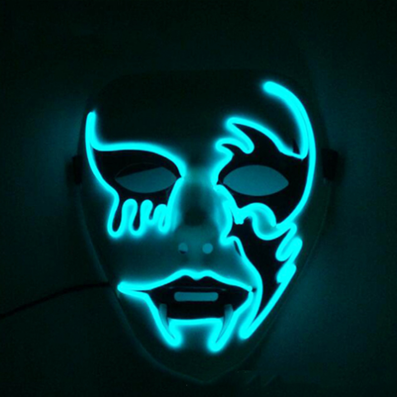 ハロウィンキラーコスプレマスクゴーストダンス怖いコスチューム - Led Purge Mask Halloween のレビューと価格