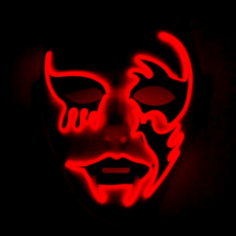 ハロウィンキラーコスプレマスクゴーストダンス怖いコスチューム - Led Purge Mask Halloween のレビューと価格