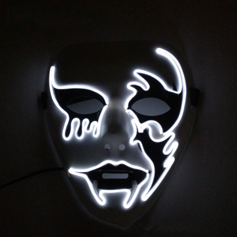 ハロウィンキラーコスプレマスクゴーストダンス怖いコスチューム - Led Purge Mask Halloween のレビューと価格