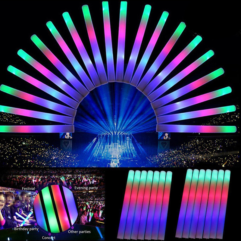 30個入り パーティーデコレーション LED カラフルフォー - Flashing Led Foam Sticks Party のレビューと価格