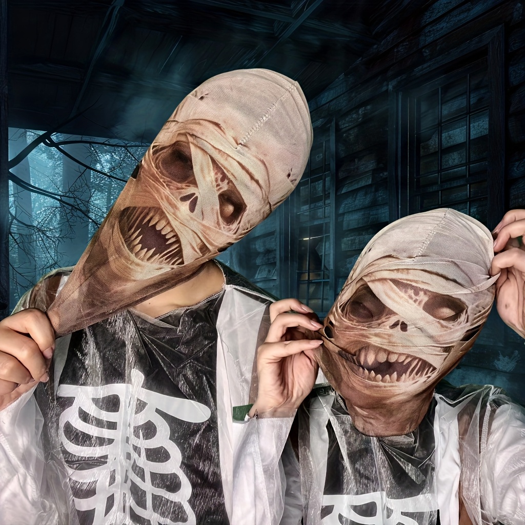 1pc マミーリップドクロスパッチワークマスクお化け屋敷小道 - Led Purge Mask Halloween のレビューと価格