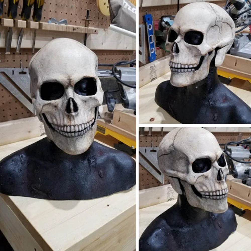 ハロウィーンのラテックス製スカルマスク,怖いホラーの装飾,コ - Led Purge Mask Halloween のレビューと価格