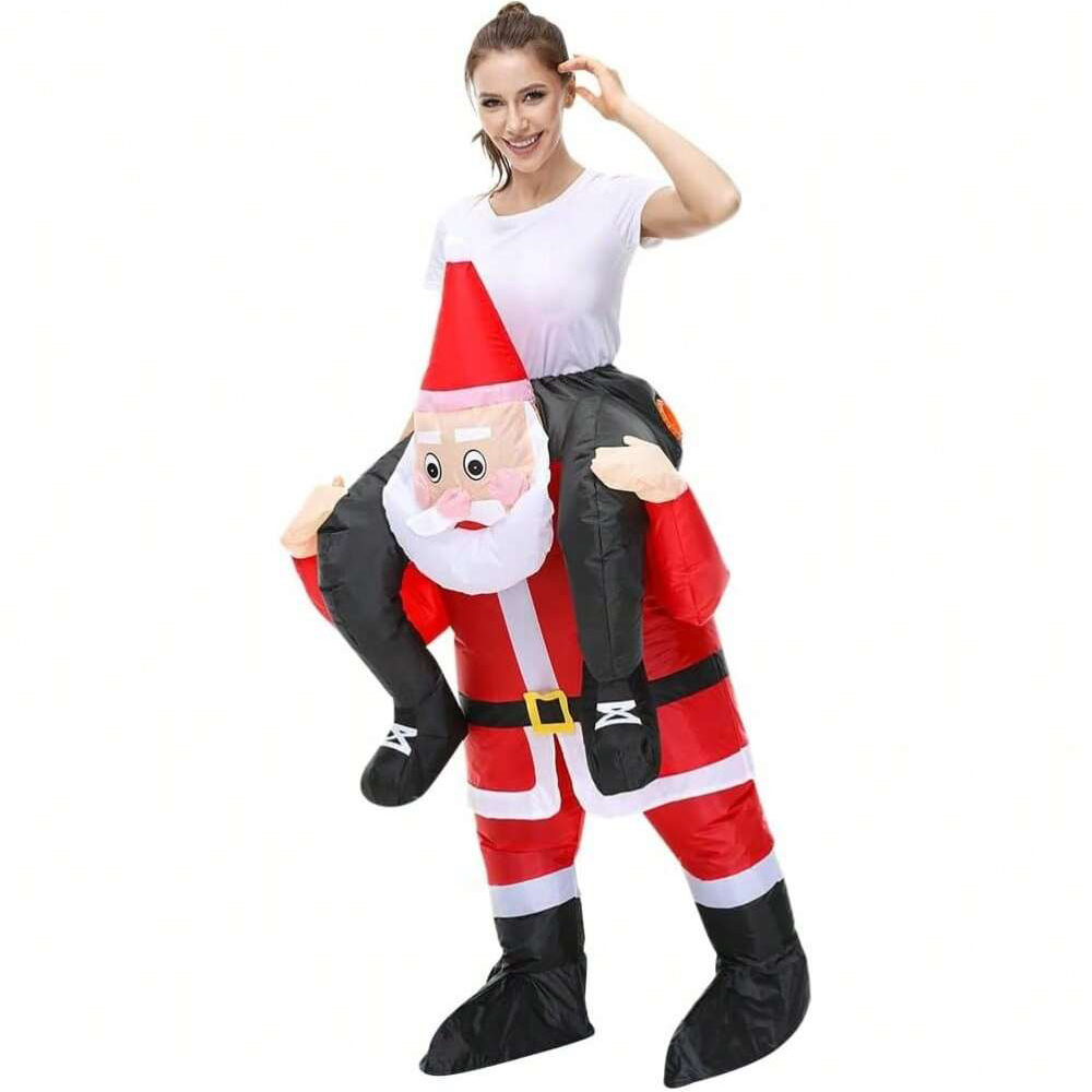 サンタクロースの着ぐるみ（乗り物タイプ）、空気で膨らませるサ - Costumes のレビューと価格