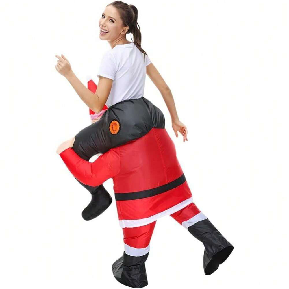 サンタクロースの着ぐるみ（乗り物タイプ）、空気で膨らませるサ - Costumes のレビューと価格