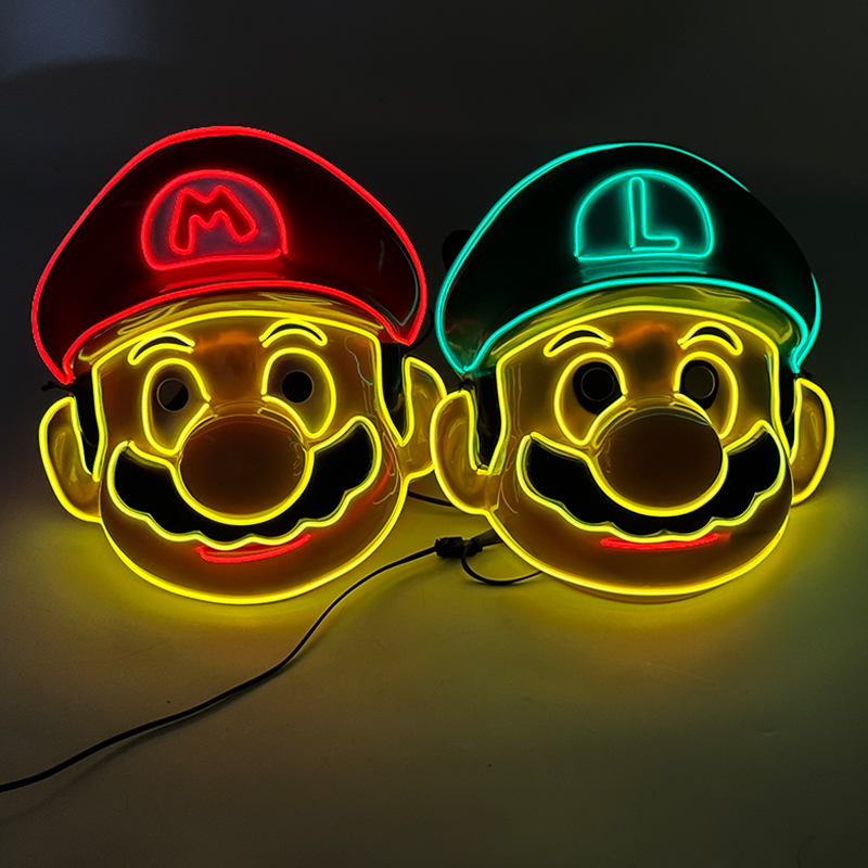 面白いかわいい点滅仮面舞踏会マスク大人子供装飾マスク発光フル - Led Purge Mask Halloween のレビューと価格