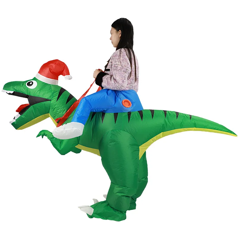 ティラノサウルス・レックスのクリスマス用インフレータブルコス - Inflatable Dinosaur Costume Adult のレビューと価格